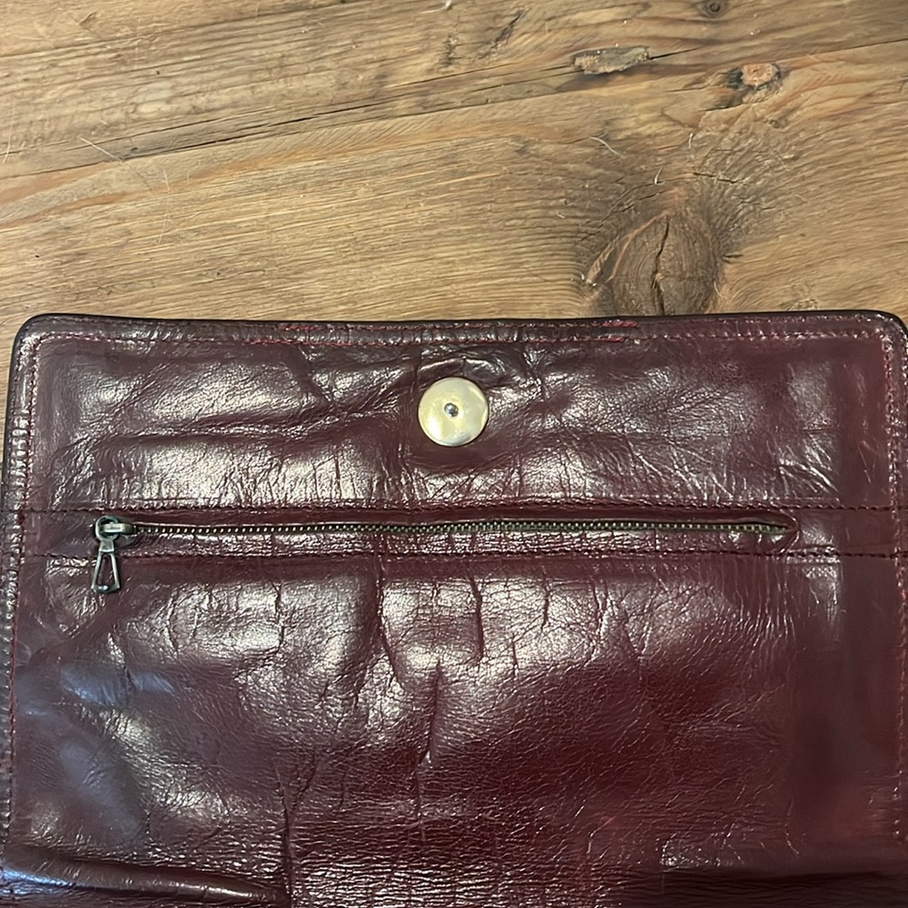 Bottega Veneta Rare Vintage Burgandy Envelope Leather Clutch - Picture 4 of 13